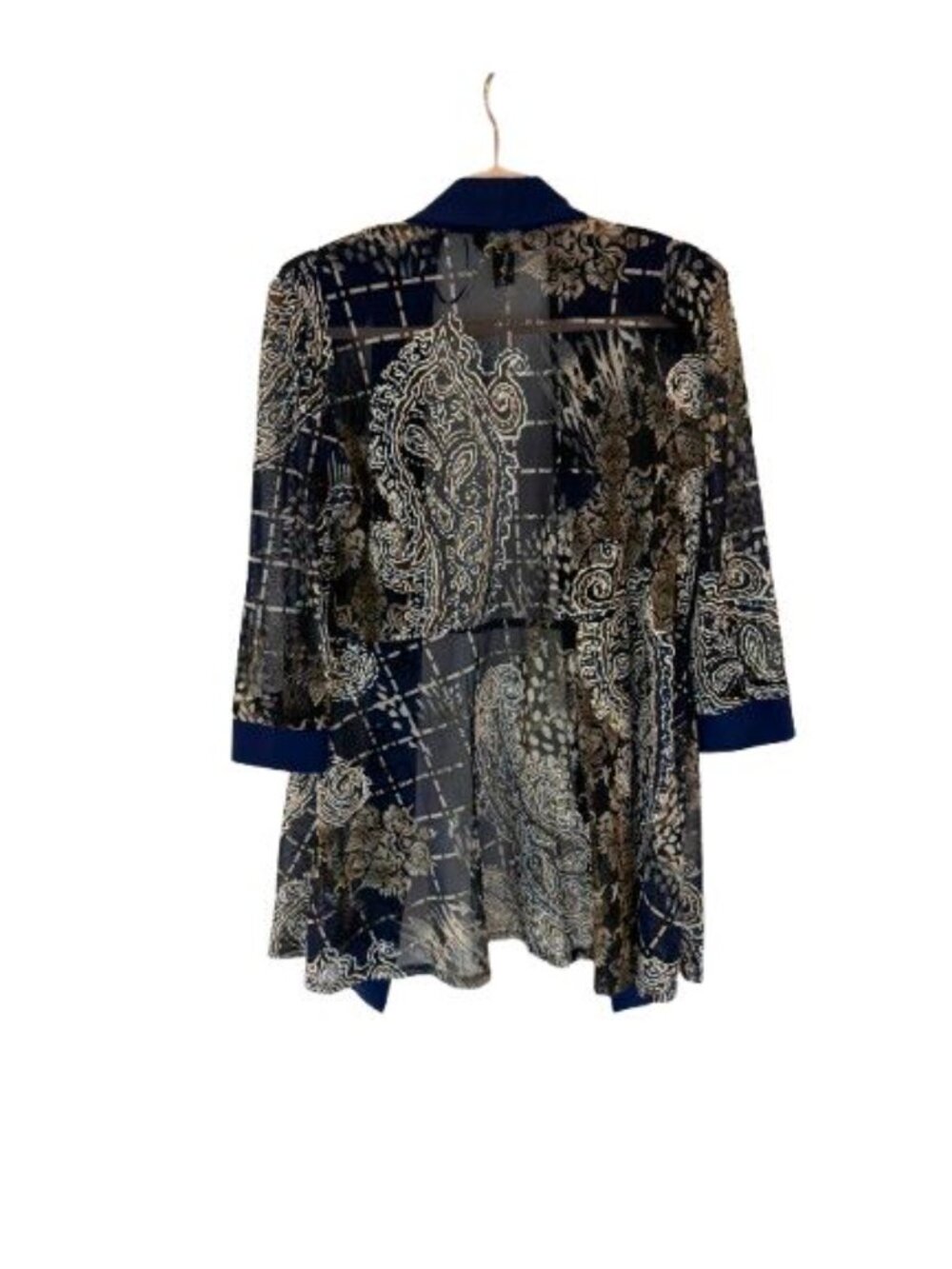 R&M Richards Paisley Open Front Jacket Size 10 NWT Elegant Layering Top - Picture 3 of 10